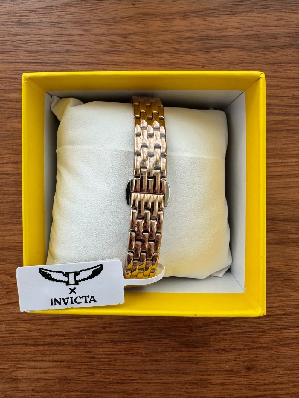 Invicta Rose Gold Bracelet Watch with Charcoal Dial and Crystal Butterflies